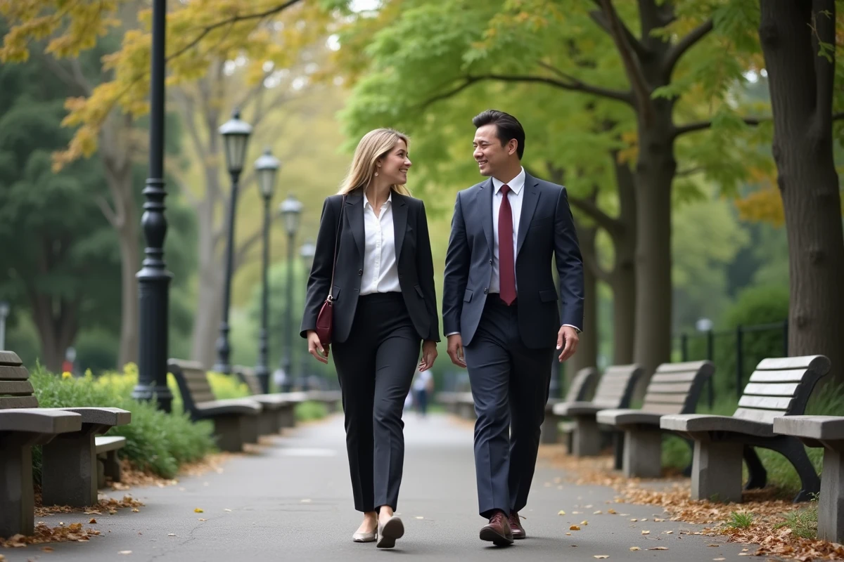 Deux adultes en tenue d